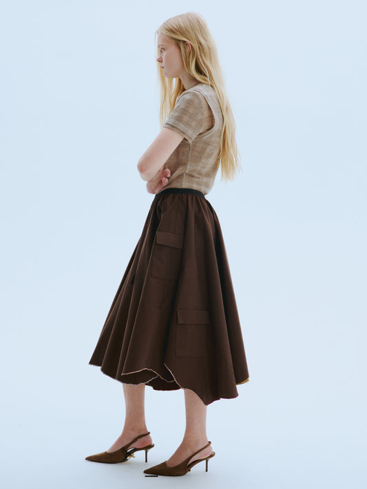 Cargo A-Line Midi Skirt