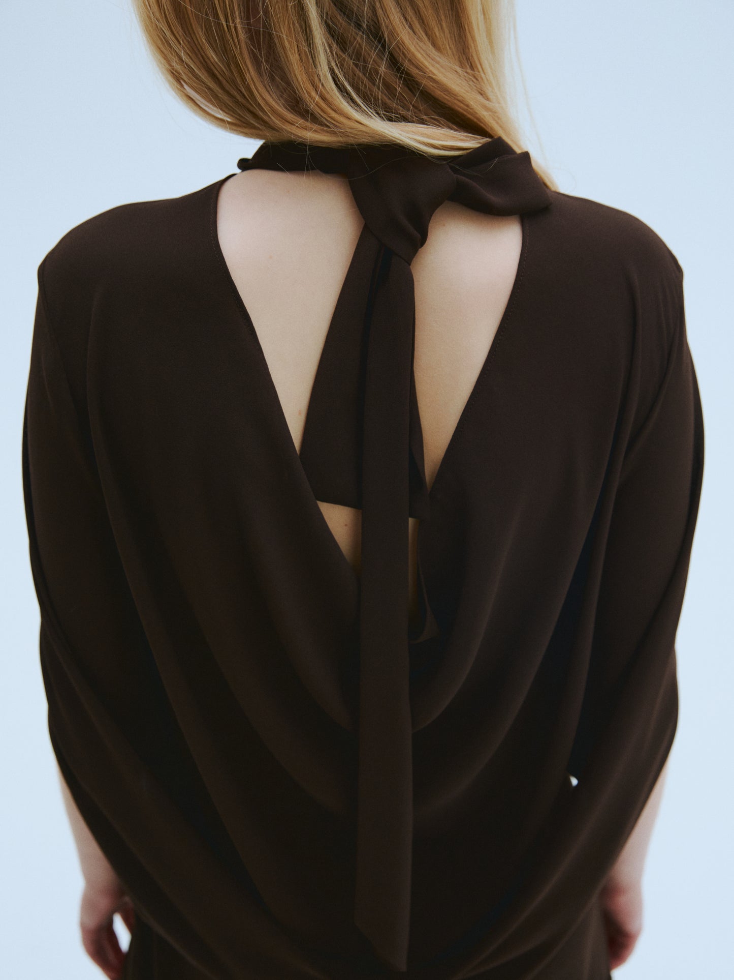 Cape-Sleeve Maxi Dress