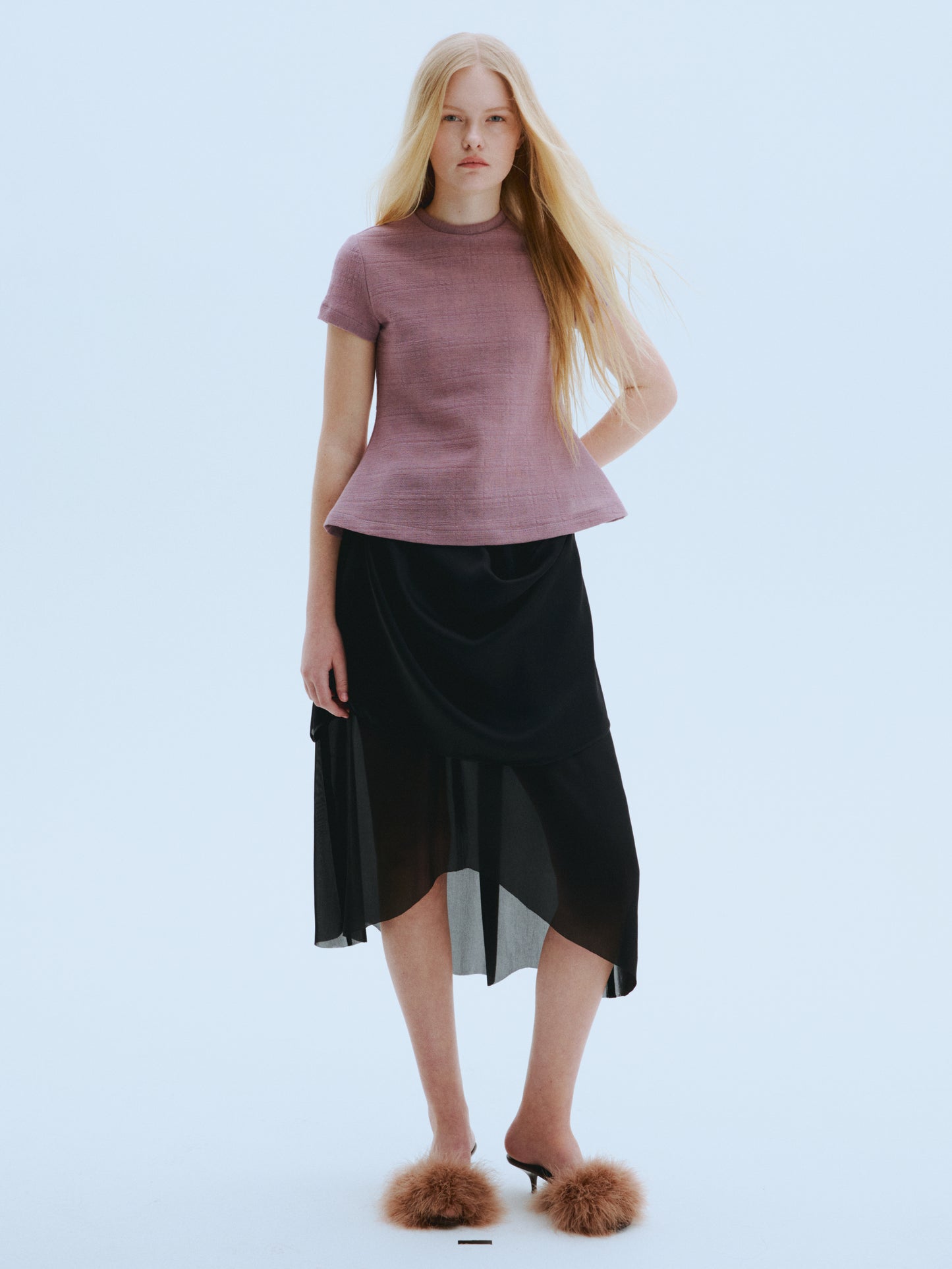 Maneskin Peplum Knit Top
