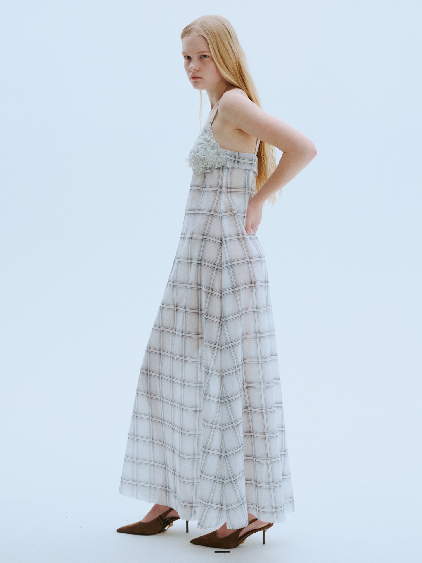Ombré Plaid Slip Dress