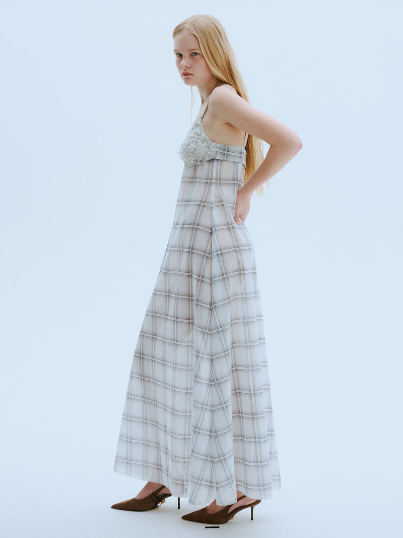 Ombré Plaid Slip Dress