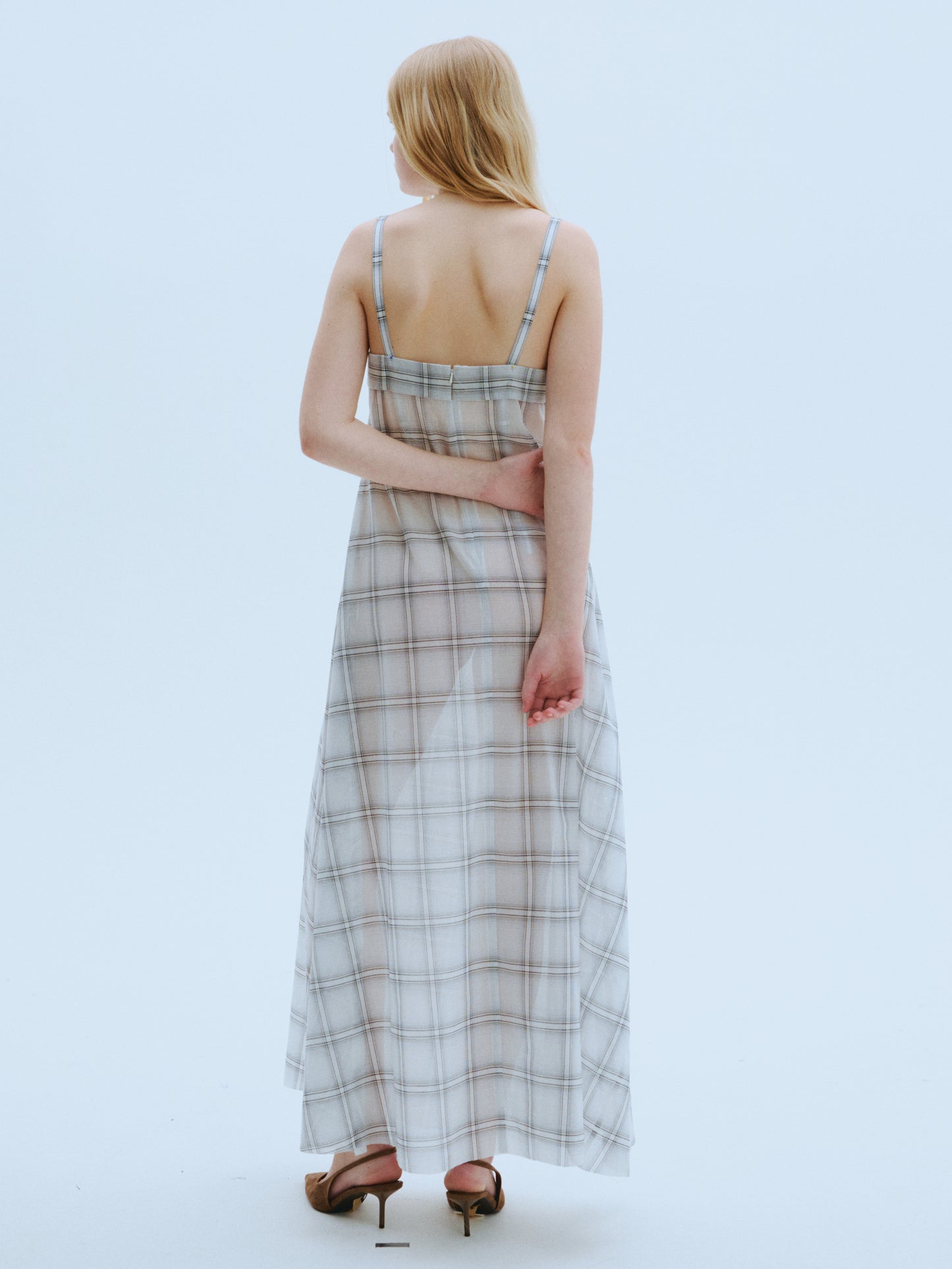 Ombré Plaid Slip Dress